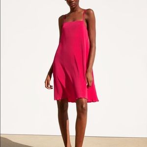 ZARA PLEATED SLEEVELESS PINK FUCHSIA DRESS BRAND NEW WITH TAGS SMALL